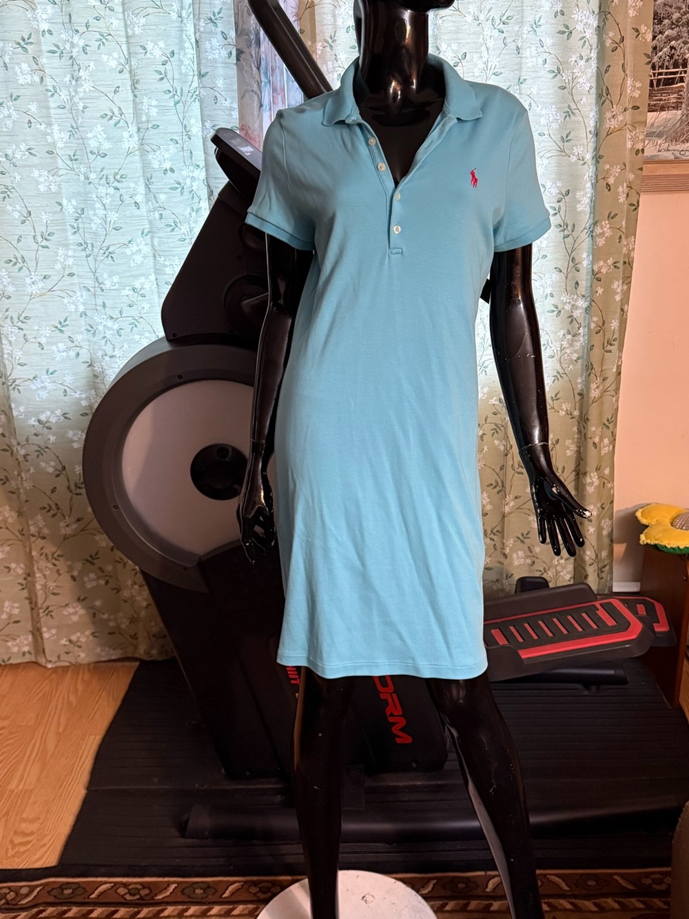 Polo by Ralph Lauren Light Aqua Cotton Polo Slip Dress